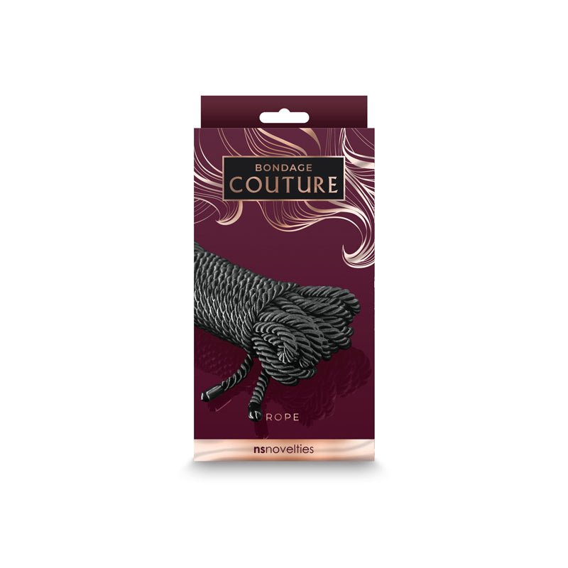 Bondage Couture Rope - Black - Black Bondage Rope - 7.6 metre - Silk and Sin