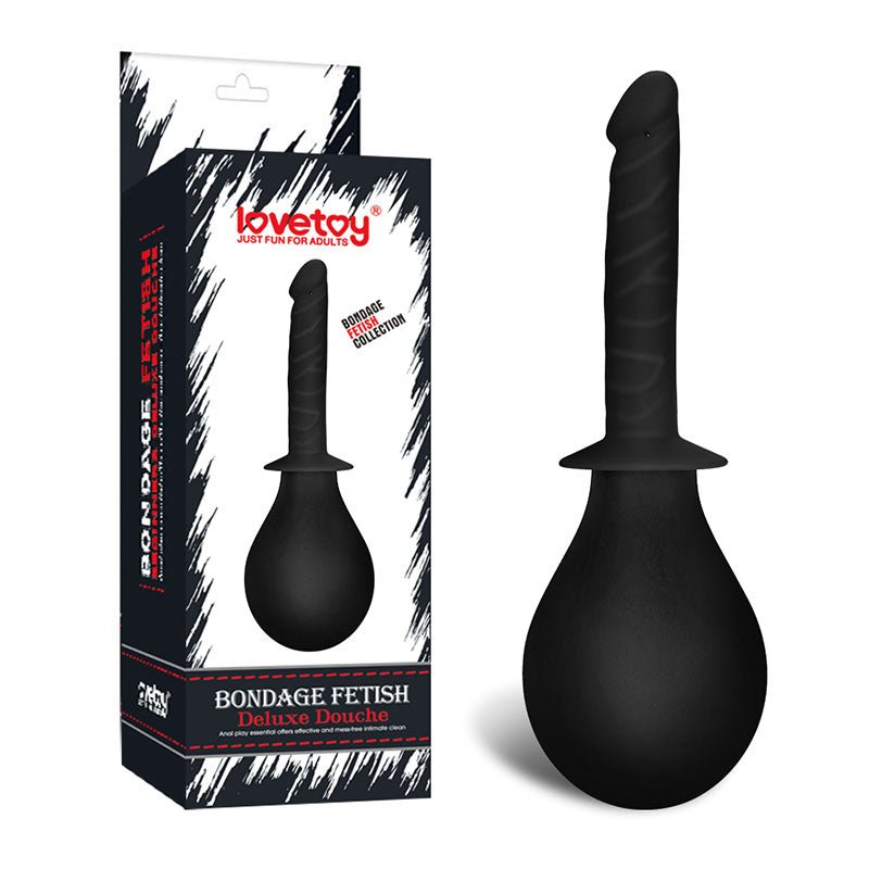 Bondage Fetish Deluxe Douche - Black Unisex Douche - Silk and Sin