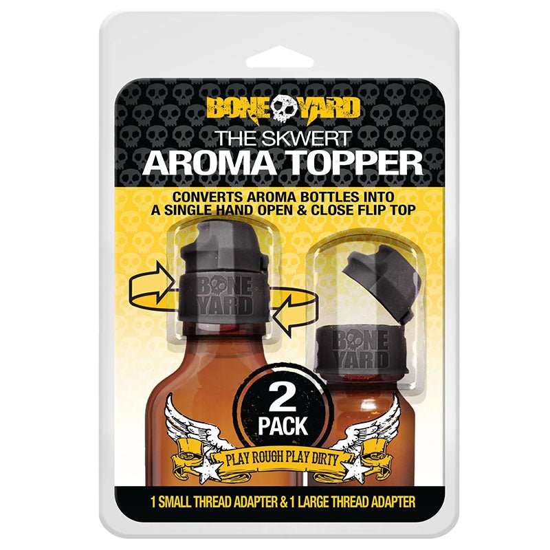 Boneyard The Skwert Aroma Topper 2 Pack - Aroma Bottle Caps - 1 Large and 1 Small - Silk and Sin