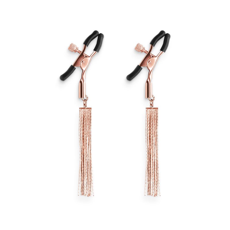 Bound Nipple Clamps - D2 - Rose Gold - Rose Gold Nipple Clamps - Set of 2 - Silk and Sin