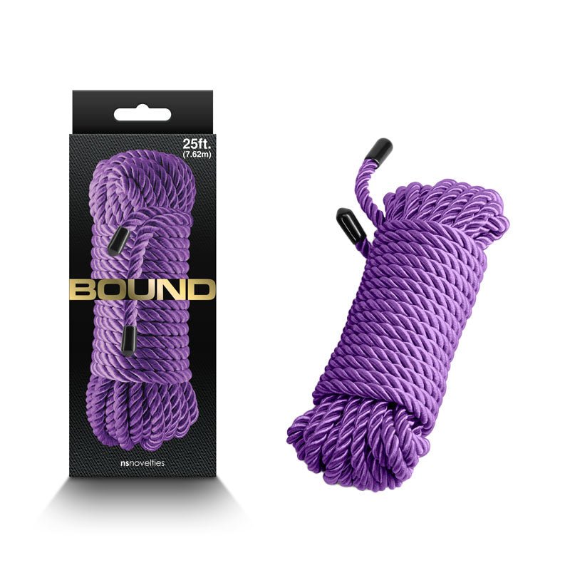 Bound Rope - Purple - Purple Bondage Rope - 7.6 metre length - Silk and Sin