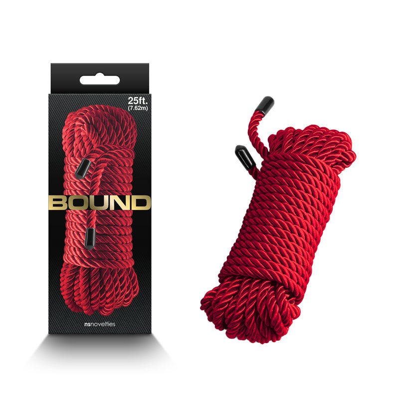 Bound Rope - Red - Red Bondage Rope - 7.6 metre length - Silk and Sin