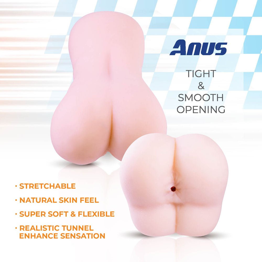 Bulky Sip - Flesh Mini Doggy-Style Stroker - Silk and Sin