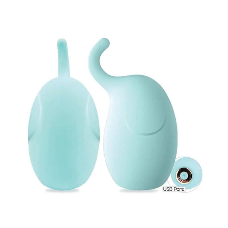 Buzzy Buddy, Hunk With A Trunk - Aqua - Aqua USB Rechargeable Stimulator - Silk and Sin