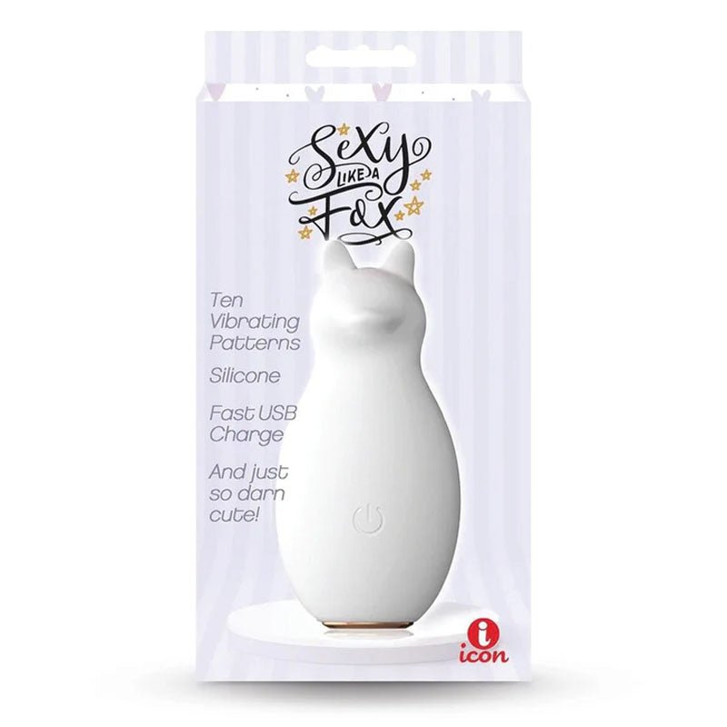 Buzzy Buddy, Sexy Like A Fox - White - White USB Rechargeable Stimulator - Silk and Sin