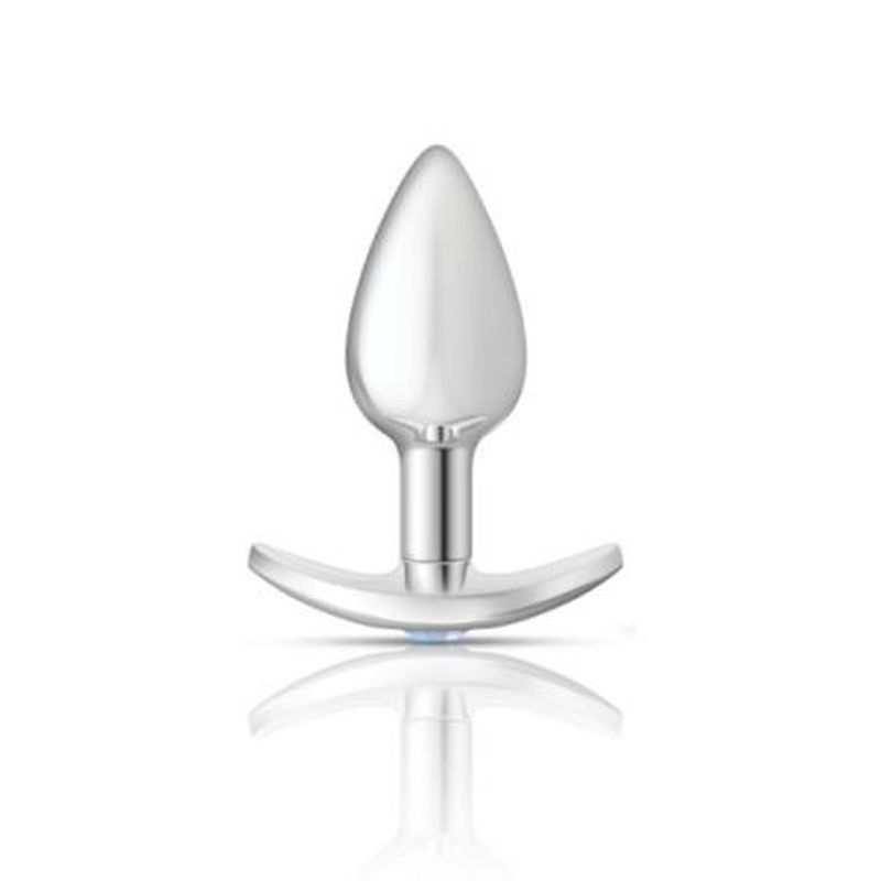 Cheeky Charms Silver Anchor Butt Plug w Clear and Pink Jewel Kit - Silk and Sin