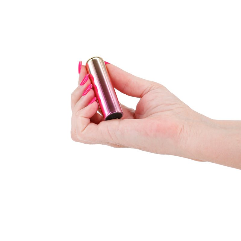 Chroma Sunrise - Small - Metallic Pink/Gold 6.8 cm USB Rechargeable Bullet - Silk and Sin
