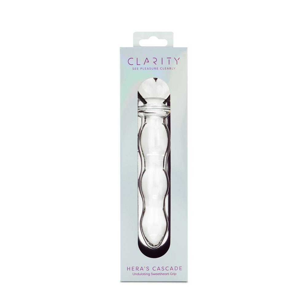 Clarity - Hera's Cascade - Clear 15 cm Glass Dildo - Silk and Sin
