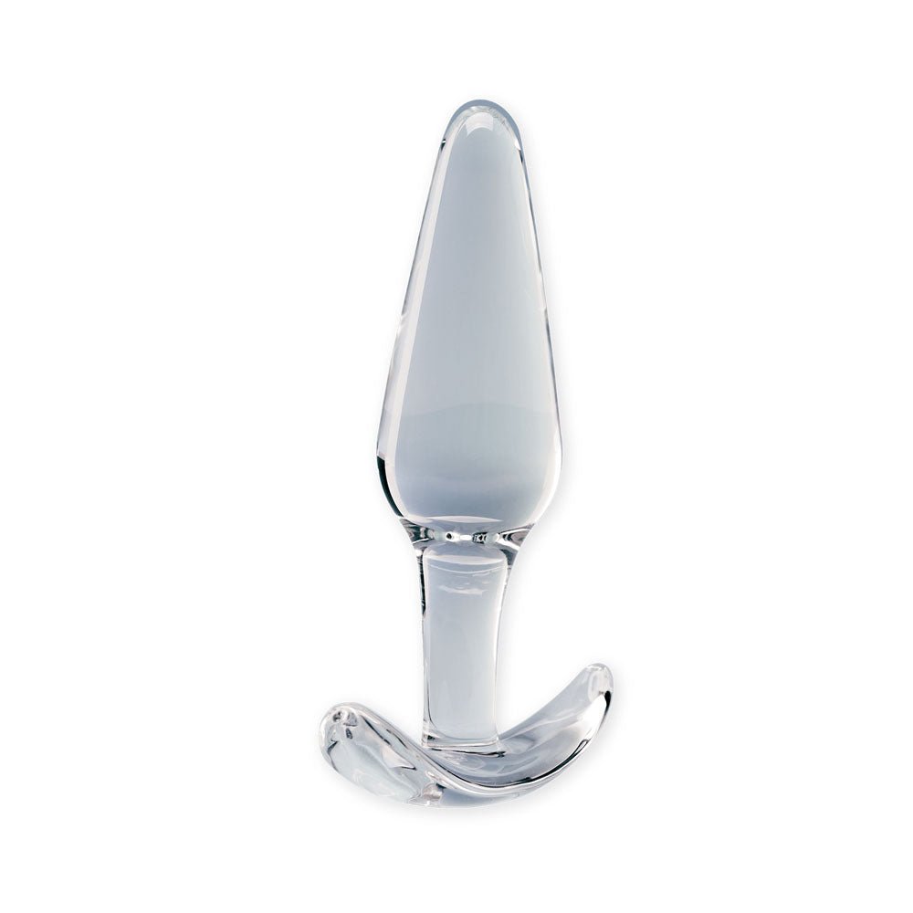 Clarity - Utopian Floret - Clear 11 cm Glass Butt Plug - Silk and Sin