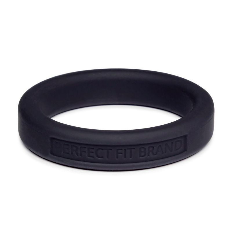 Classic Silicone Medium Stretch Penis Ring 44mm Black - Silk and Sin