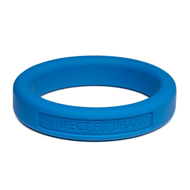 Classic Silicone Medium Stretch Penis Ring 44mm Blue - Silk and Sin