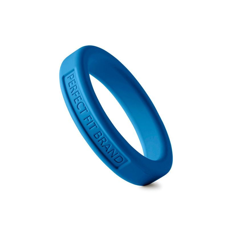 Classic Silicone Medium Stretch Penis Ring 44mm Blue - Silk and Sin