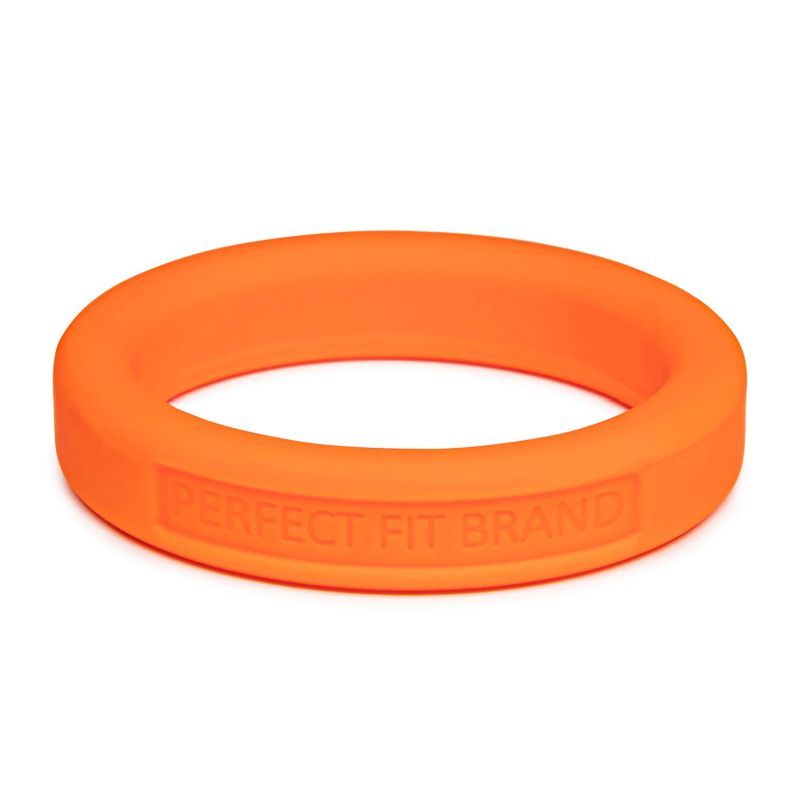 Classic Silicone Medium Stretch Penis Ring 44mm Orange - Silk and Sin