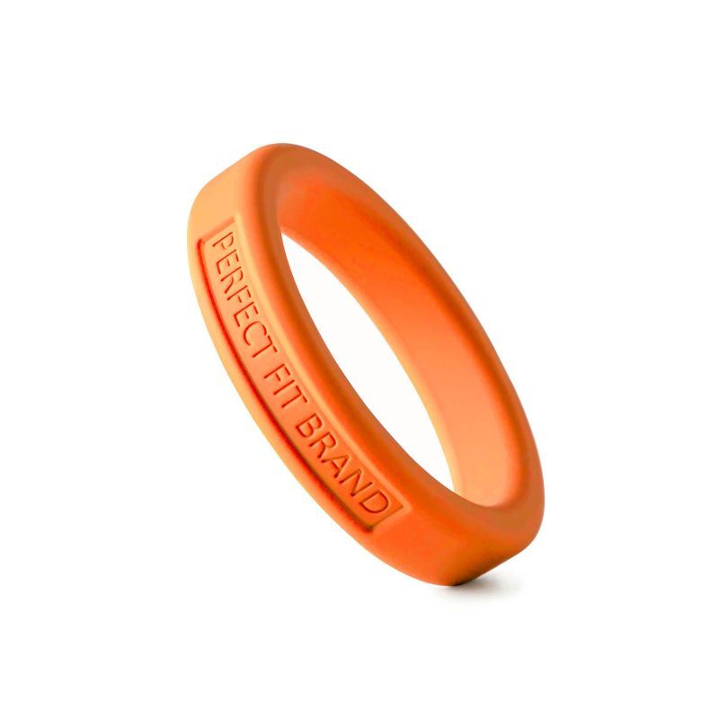 Classic Silicone Medium Stretch Penis Ring 44mm Orange - Silk and Sin