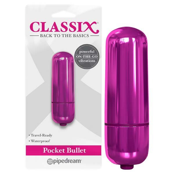 Classix Pocket Bullet - Metallic Pink 5.6 cm Bullet - silkandsin