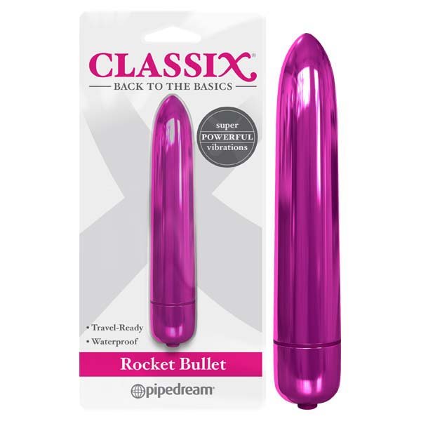 Classix Rocket Bullet - Metallic Pink 8.9 cm Bullet - silkandsin