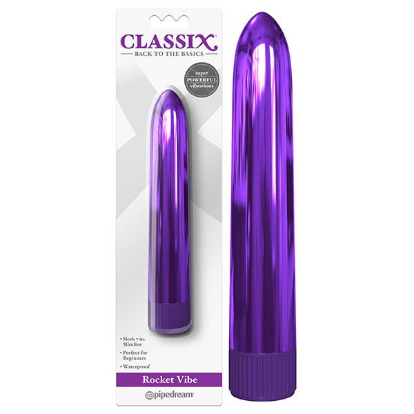 Classix Rocket Vibe - Metallic Purple 17.8 cm (7'') Vibrator - silkandsin