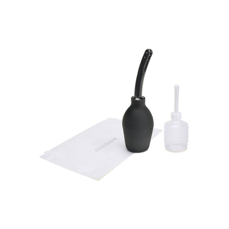 CleanScene 4 Piece Medical Grade Douche Set with Soft Nozzle - 310 ml Capacity with Free Travel Douche Included - Silk and Sin