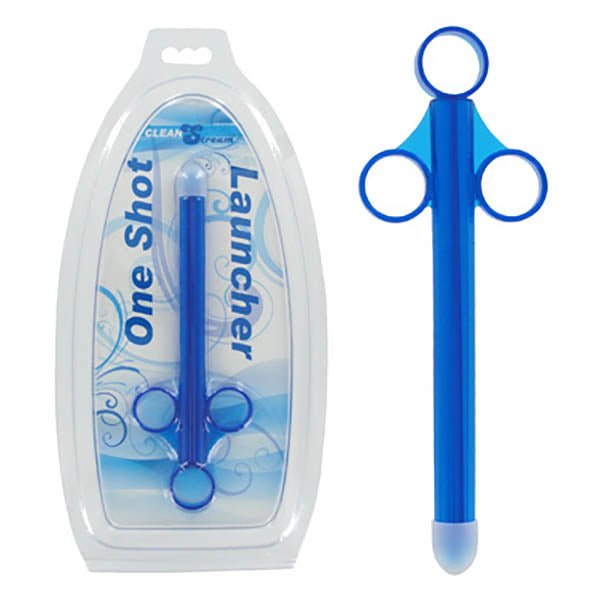 CleanStream One Shot Launcher - Blue Lube Shooter - Silk and Sin