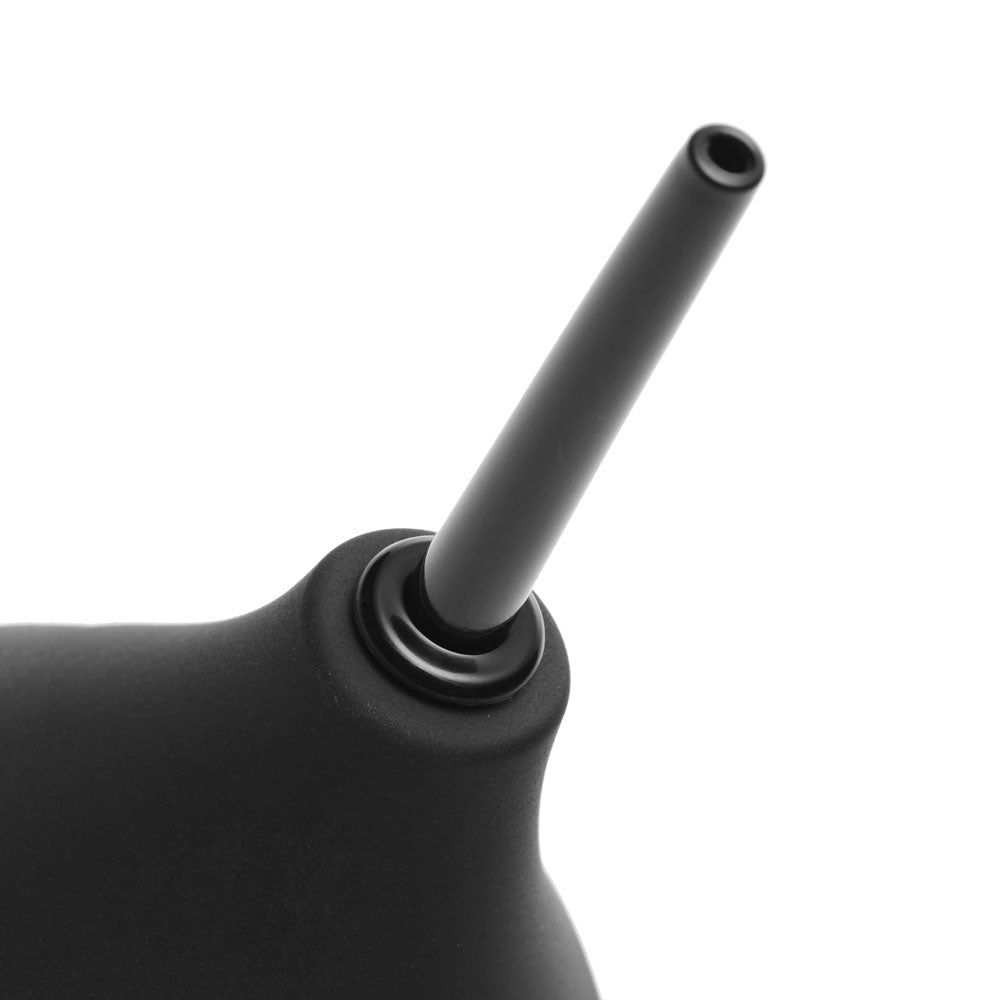 CleanStream Thin Tip Silicone Enema Bulb - Black Unisex Douche - Silk and Sin