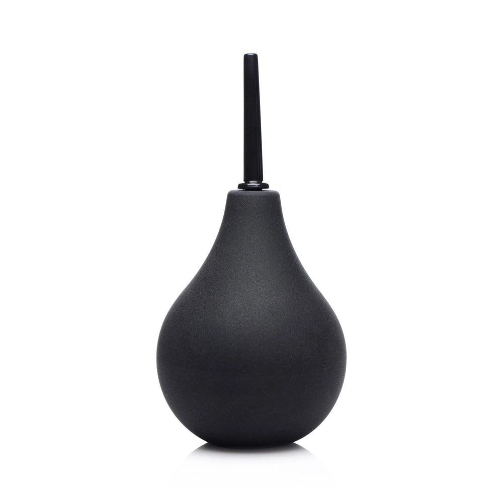 CleanStream Thin Tip Silicone Enema Bulb - Black Unisex Douche - Silk and Sin