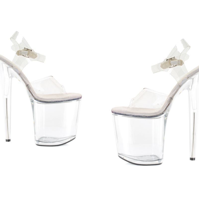 Clear Platform Sandal 8in - Silk and Sin