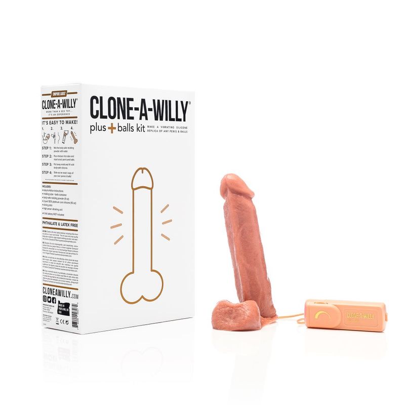 Clone a Willy Plus Balls Kit Medium Skin Tone - silkandsin