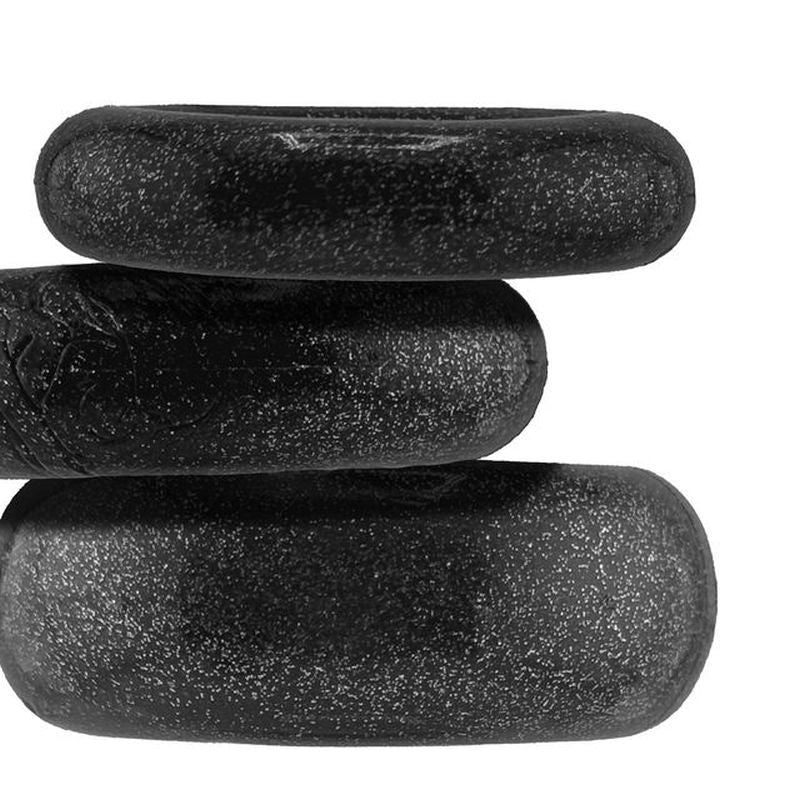 Cockpack 3 Pc Ring Set Black - Silk and Sin
