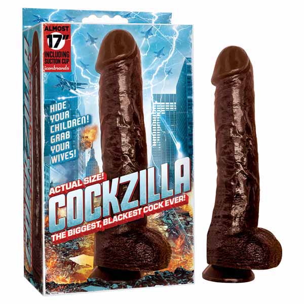 Cockzilla - Black 43 cm (17'') Dong - Silk and Sin