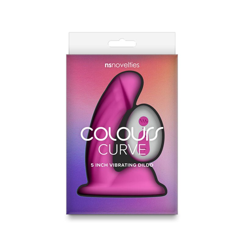 Colours Curve - Vibrating 5'' Dildo - Pink - Pink 12.6 cm USB Rechargeable Vibrating Dildo with Wireless Remote - Silk and Sin