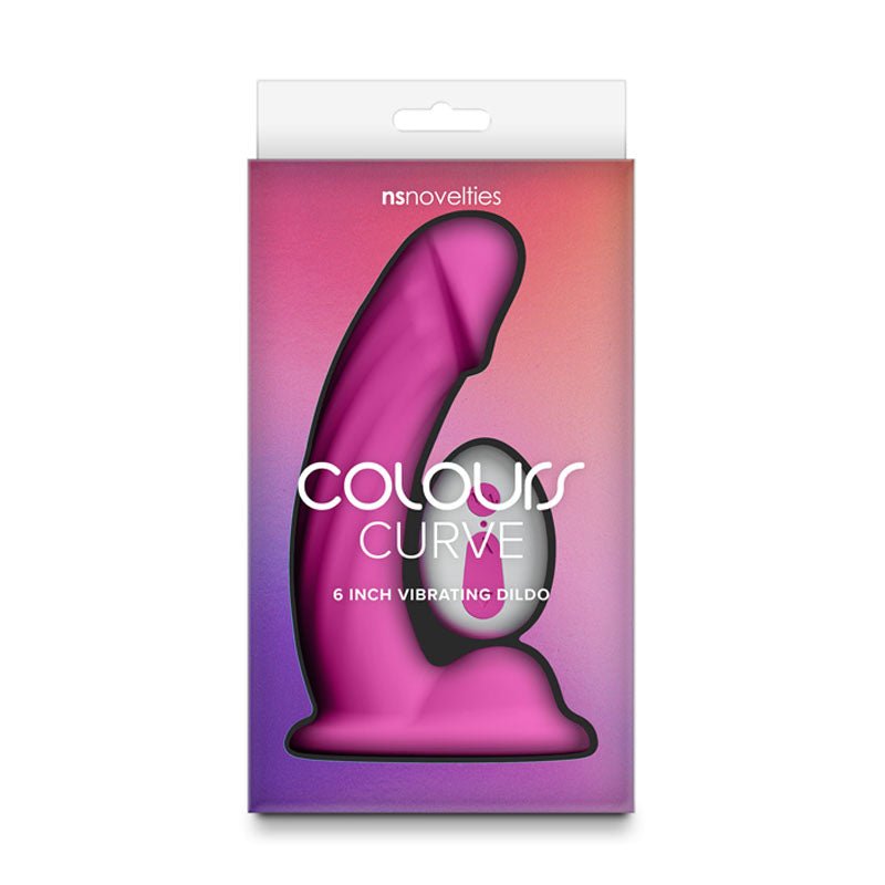 Colours Curve - Vibrating 6'' Dildo - Pink - Pink 16.4 cm USB Rechargeable Vibrating Dildo with Wireless Remote - Silk and Sin