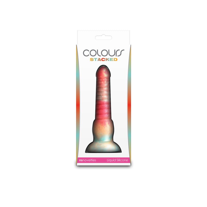 Colours Stacked - 6'' Dildo - Red/Gold - Red/Gold 16 cm Fantasy Dildo - Silk and Sin