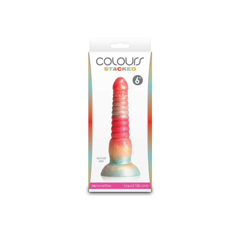 Colours Stacked - 6'' Dildo - Red/Gold - Red/Gold 16 cm Fantasy Dildo - Silk and Sin