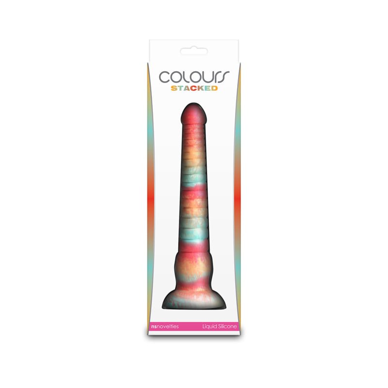 Colours Stacked - 9'' Dildo - Red/Gold - Red/Gold 23 cm Fantasy Dildo - Silk and Sin