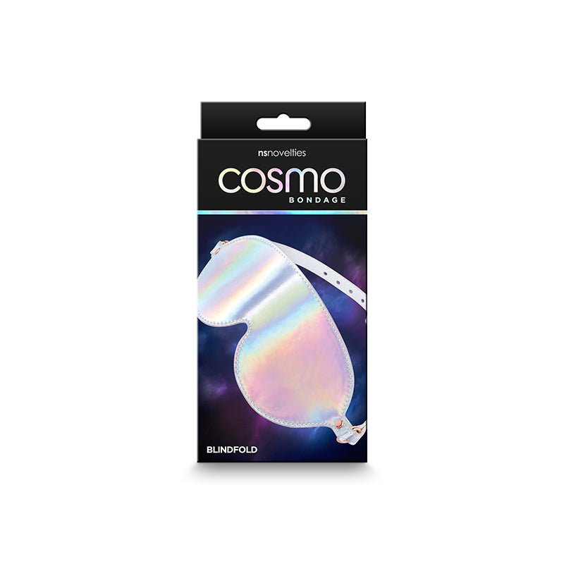 Cosmo Bondage Blindfold - Rainbow - Metallic Rainbow Eye Restraint - Silk and Sin