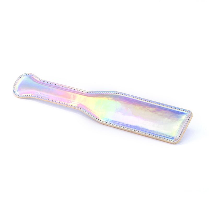 Cosmo Bondage Paddle - Rainbow - Metallic Rainbow Paddle - Silk and Sin