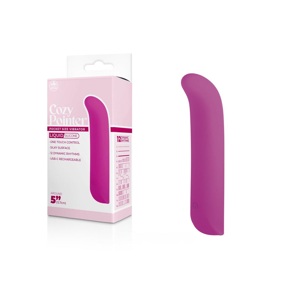 Cozy Pointer - Pink - Pink 12.7 cm USB Rechargeable Mini Vibrator - Silk and Sin