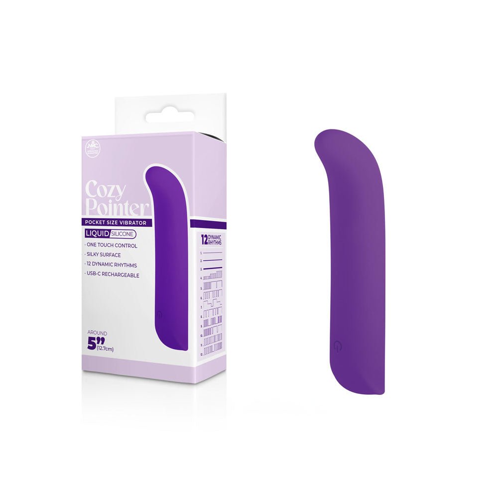 Cozy Pointer - Purple - Purple 12.7 cm USB Rechargeable Mini Vibrator - Silk and Sin