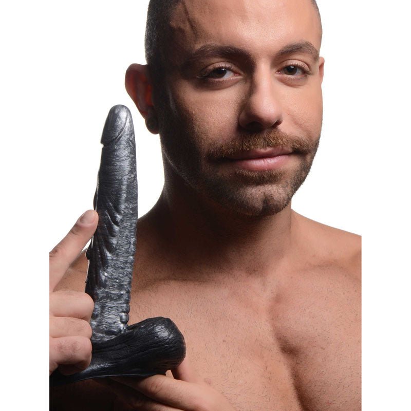 Creature Cocks The Gargoyle Rock Hard Silicone Dildo - Silver 23.6 cm Fantasy Dildo - Silk and Sin