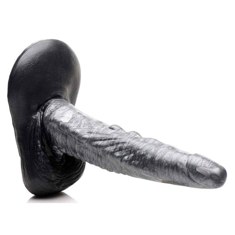 Creature Cocks The Gargoyle Rock Hard Silicone Dildo - Silver 23.6 cm Fantasy Dildo - Silk and Sin