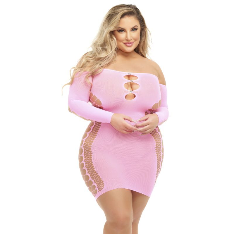 Diamond Drippin Dress Pink - Silk and Sin