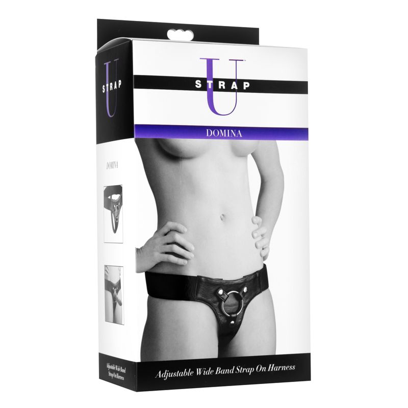 Domina Wide Band Strap On Harness - Silk and Sin