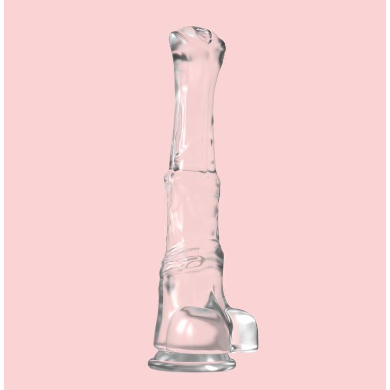 Duke Horse Dong w Balls Clear XXL - Silk and Sin