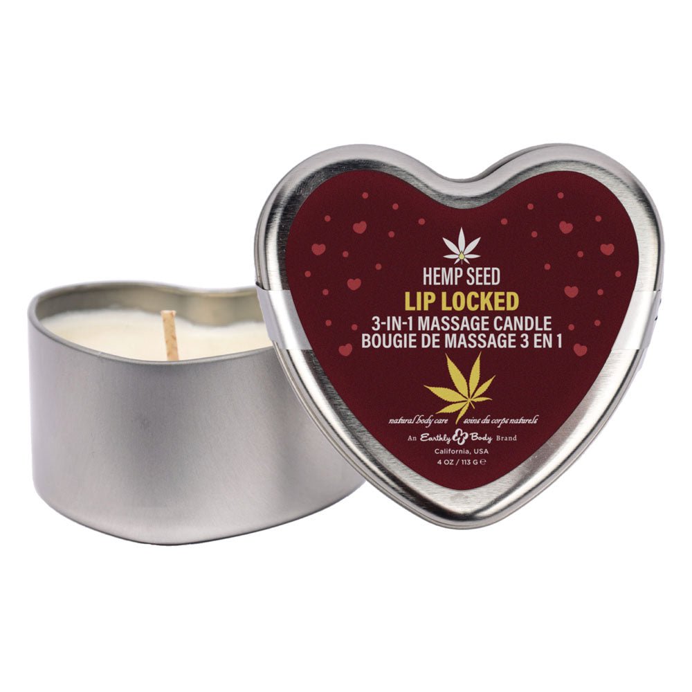 EB Hemp Seed Lovers Heart Candle Display - Counter Display of 12 and Tester - silkandsin
