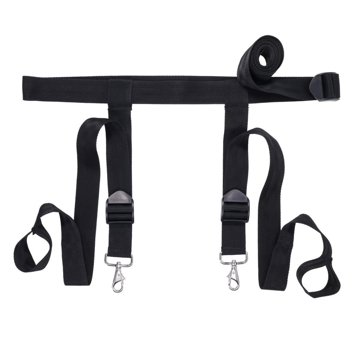 EDGE Adjustable Door Restraints - Black Restraints (Cuffs not included) - silkandsin