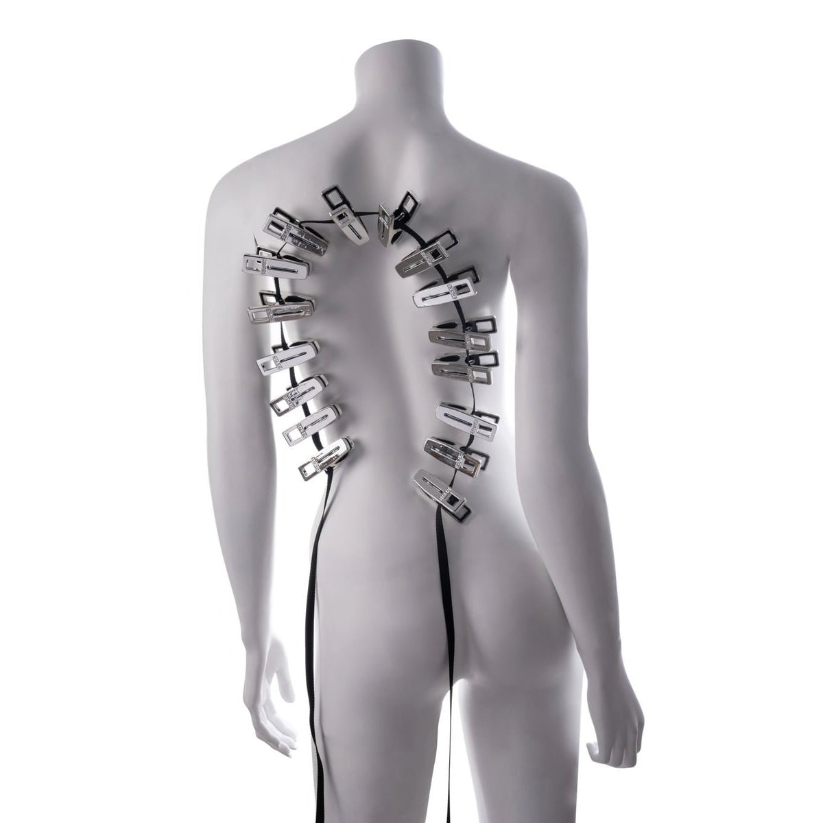 EDGE Body Zipper Clothes Pins - Chrome Chrome Pins - Set of 16 - silkandsin