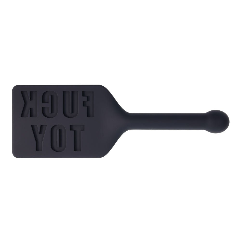EDGE FUCK TOY Silicone Paddle - Black Silicone Spanking Paddle - Silk and Sin