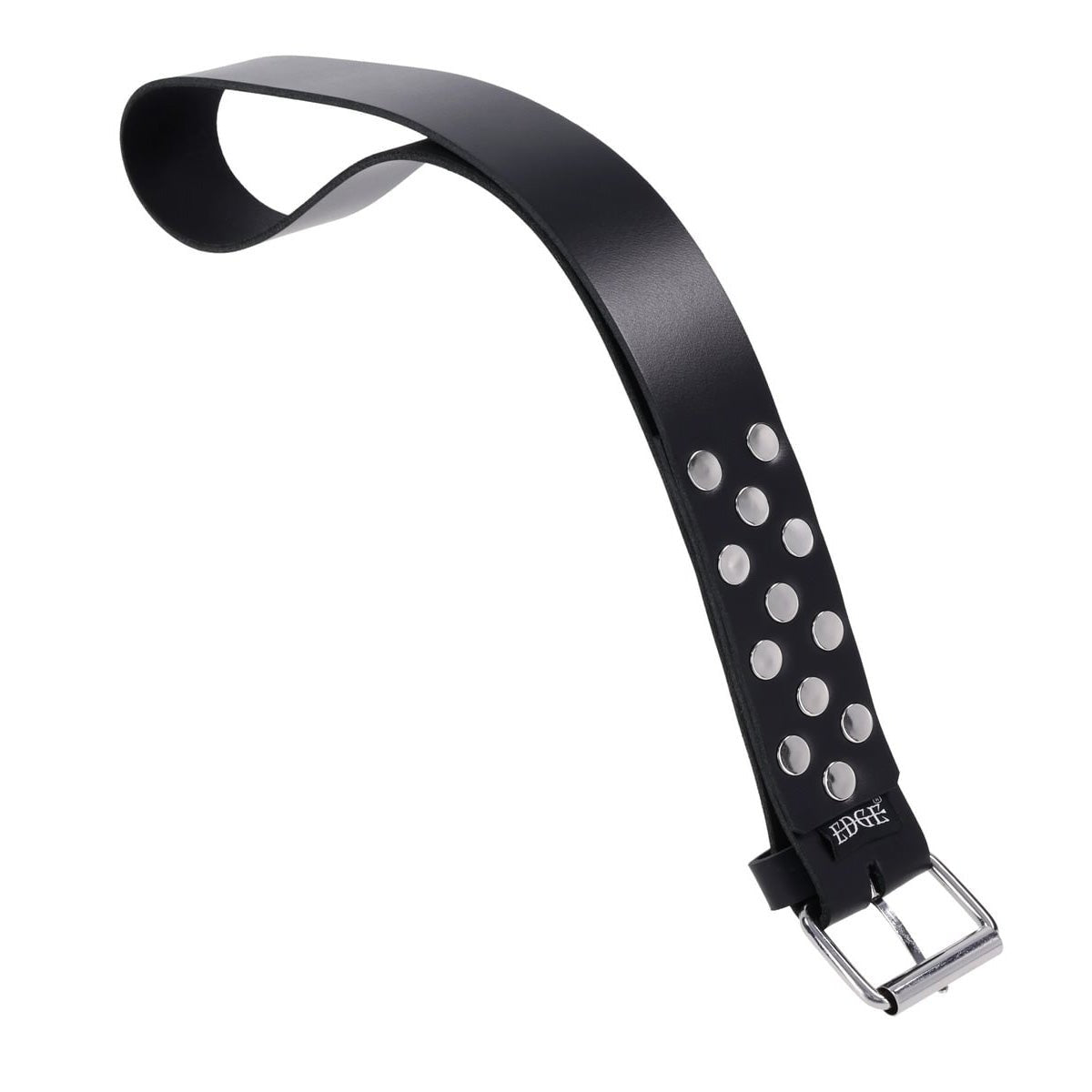 EDGE Leather Belt Spanker - Black Spanking Whip - silkandsin