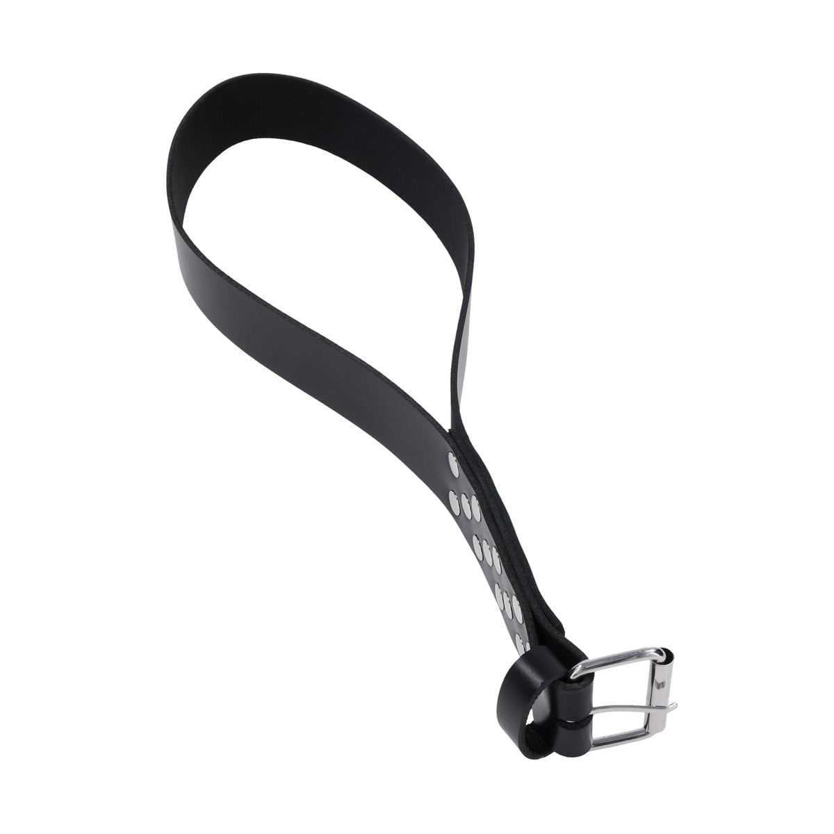 EDGE Leather Belt Spanker - Black Spanking Whip - silkandsin
