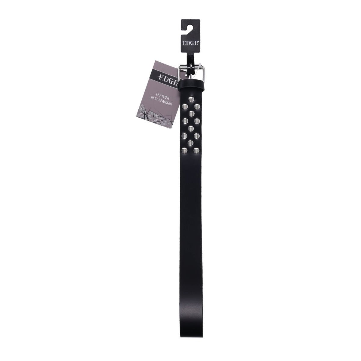 EDGE Leather Belt Spanker - Black Spanking Whip - silkandsin
